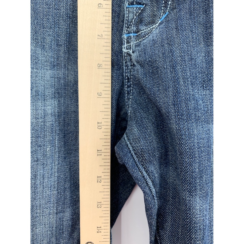 Rock & Republic‎ Jeans Mens 40 Blue Taylor Embroidered Y2K Flap Pocket Fade - Picture 9 of 12